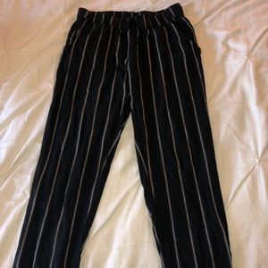 American Eagle Outfitters striped black pants